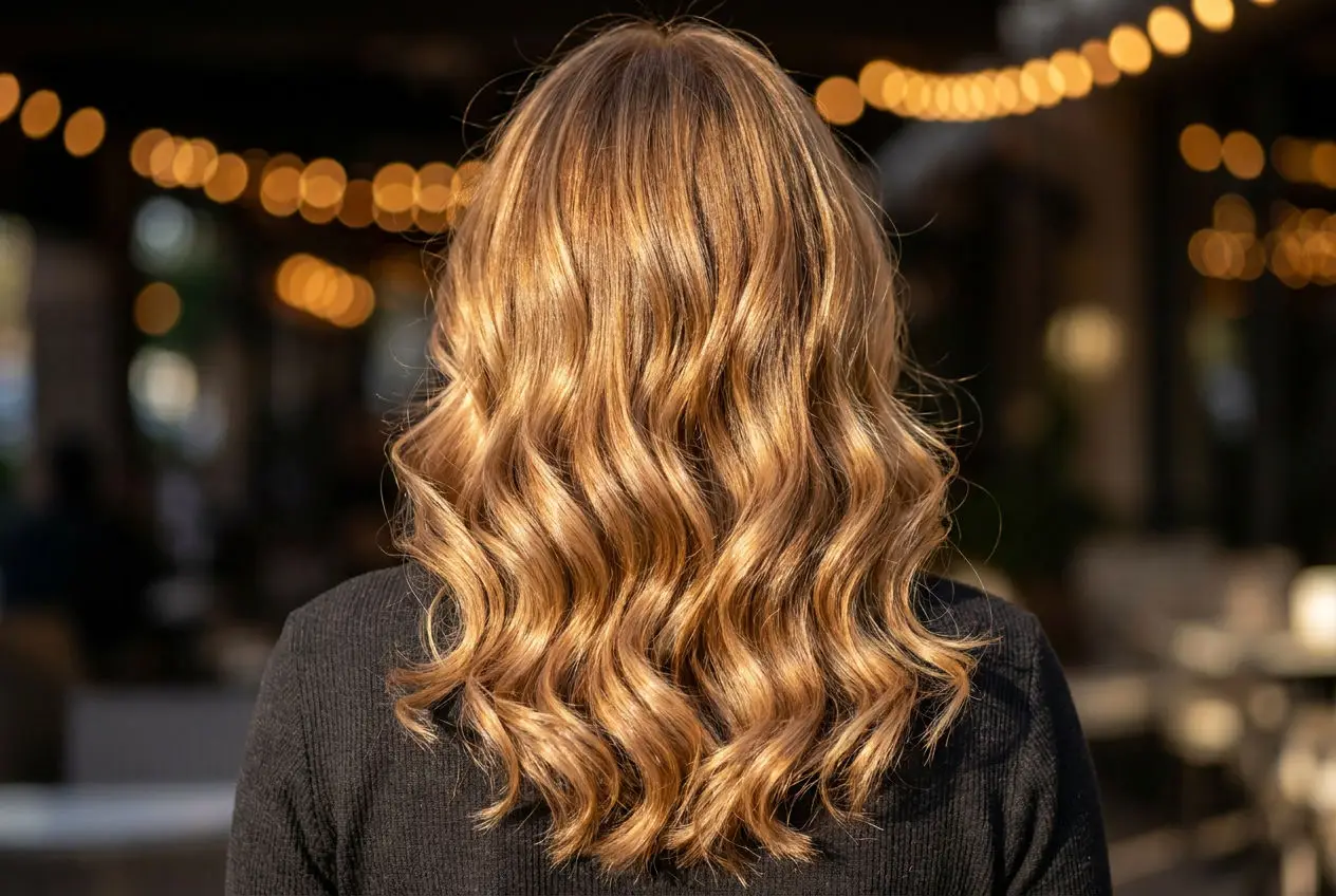 Warme sonnengeküsste Balayage mit weichen Locken