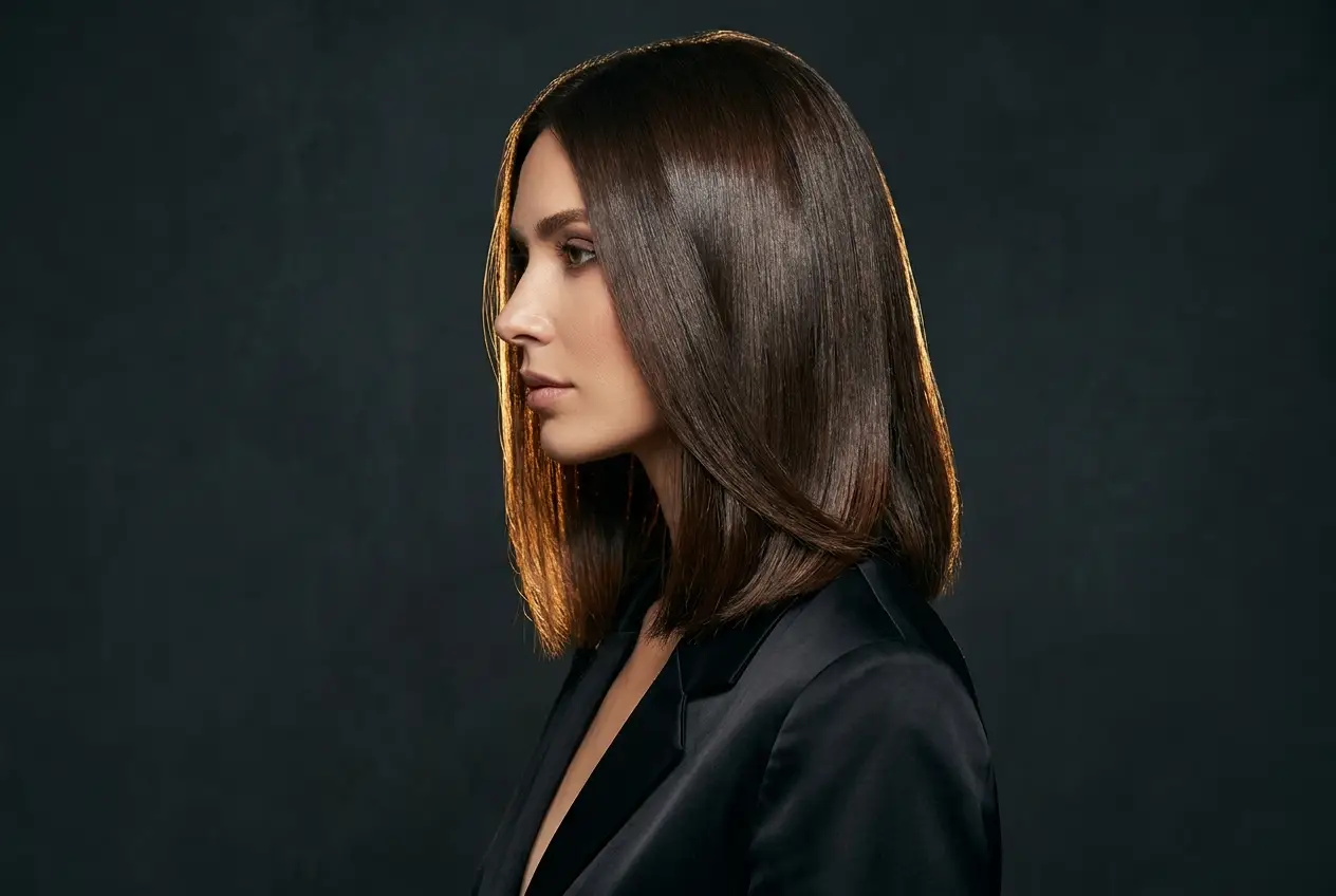 Moderner Long Bob, glatt und glänzend